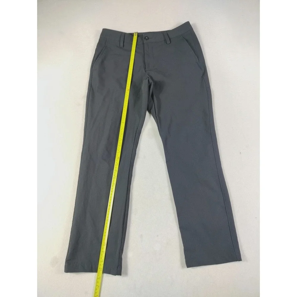 Under Armour Tech Pants Mens 34 Black Microfiber Chino Golf Performance Casual